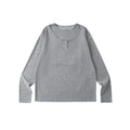LR Fake Two-piece Double-layer Round Neck Long Sleeve