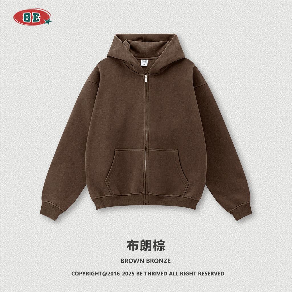 BE THRIVED Fleece Zip-Up Hoodie & Jogger Set