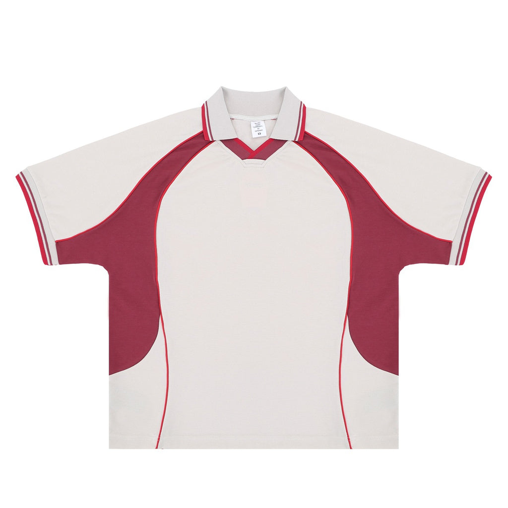 FORGIVNESS Lapel Contrasting Color Splicing Polo Shirt