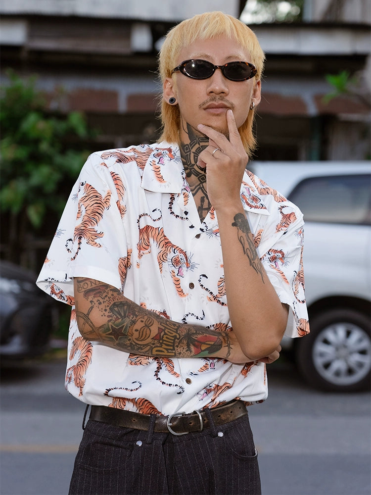PUBLICRADIO Cuban Collar Casual Versatile Shirt