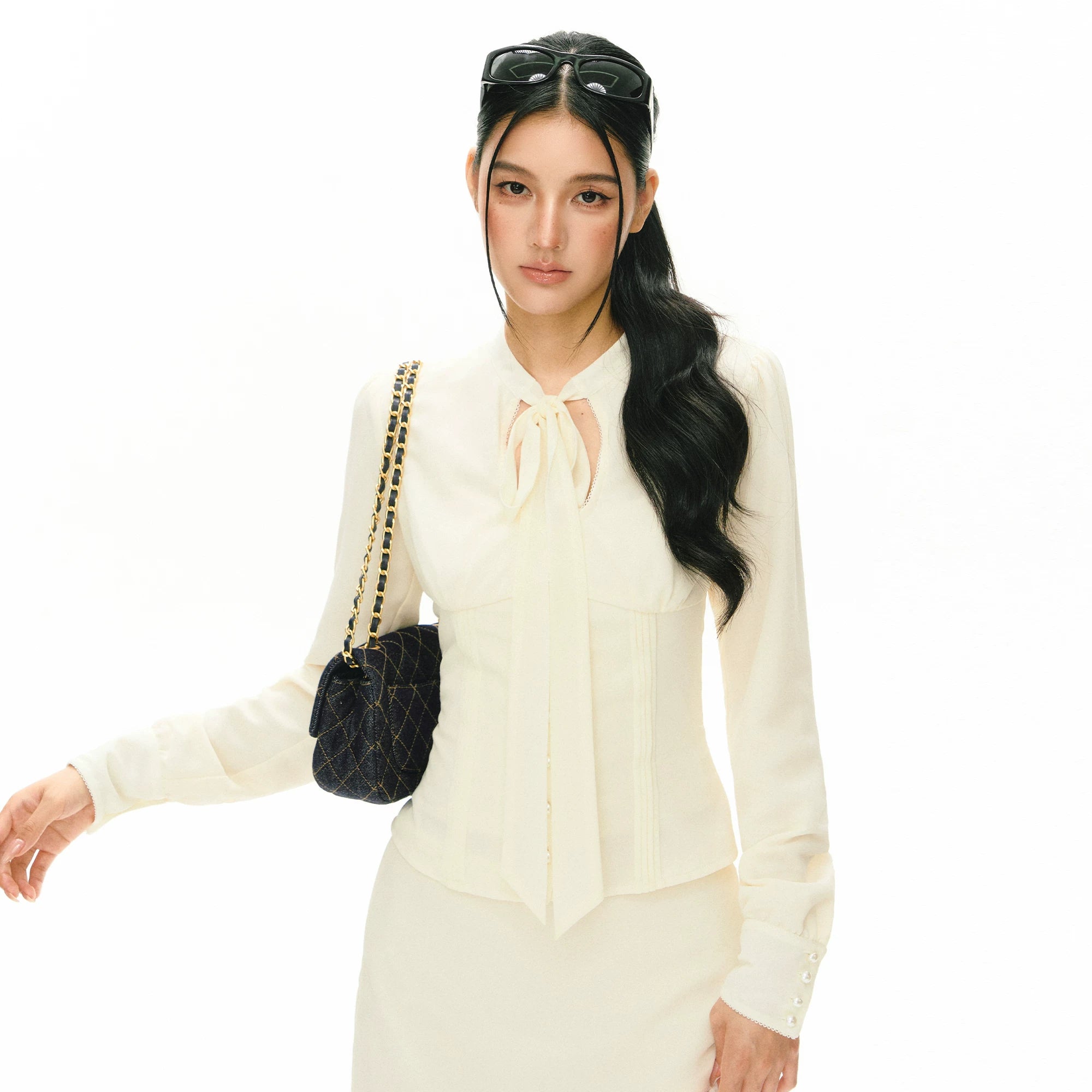 ARISEISM Two-Piece Set Cropped Slim Fit Tee & Skirt
