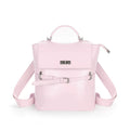JANDRESS Pink Faux Leather Zip-Top Backpack Crossbody