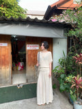 KELIFAN Retro Casual Loose Knitted Top + Skirt Set