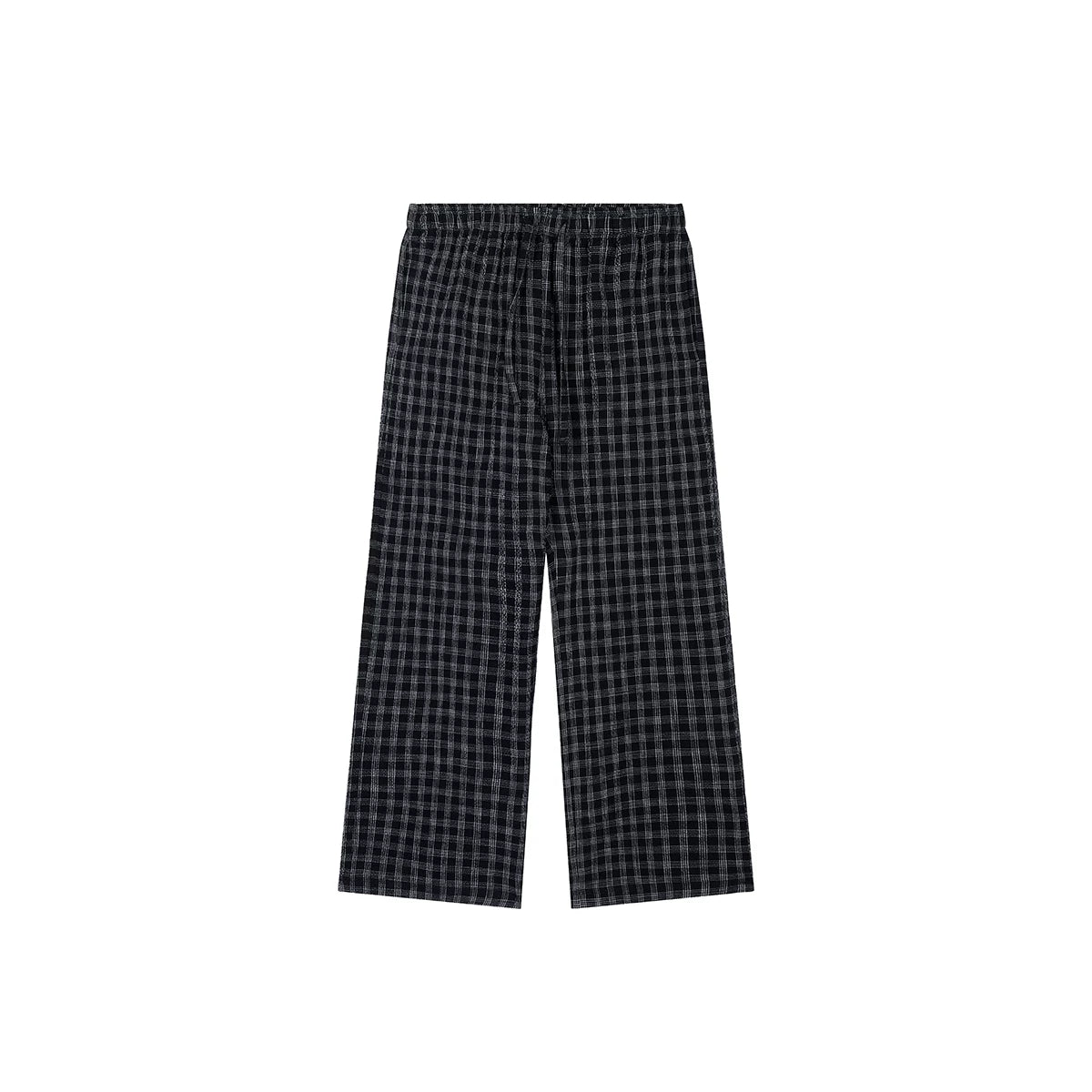 PLUS NO LOGO Salt-Washed Plaid 260g Straight-Leg Pants