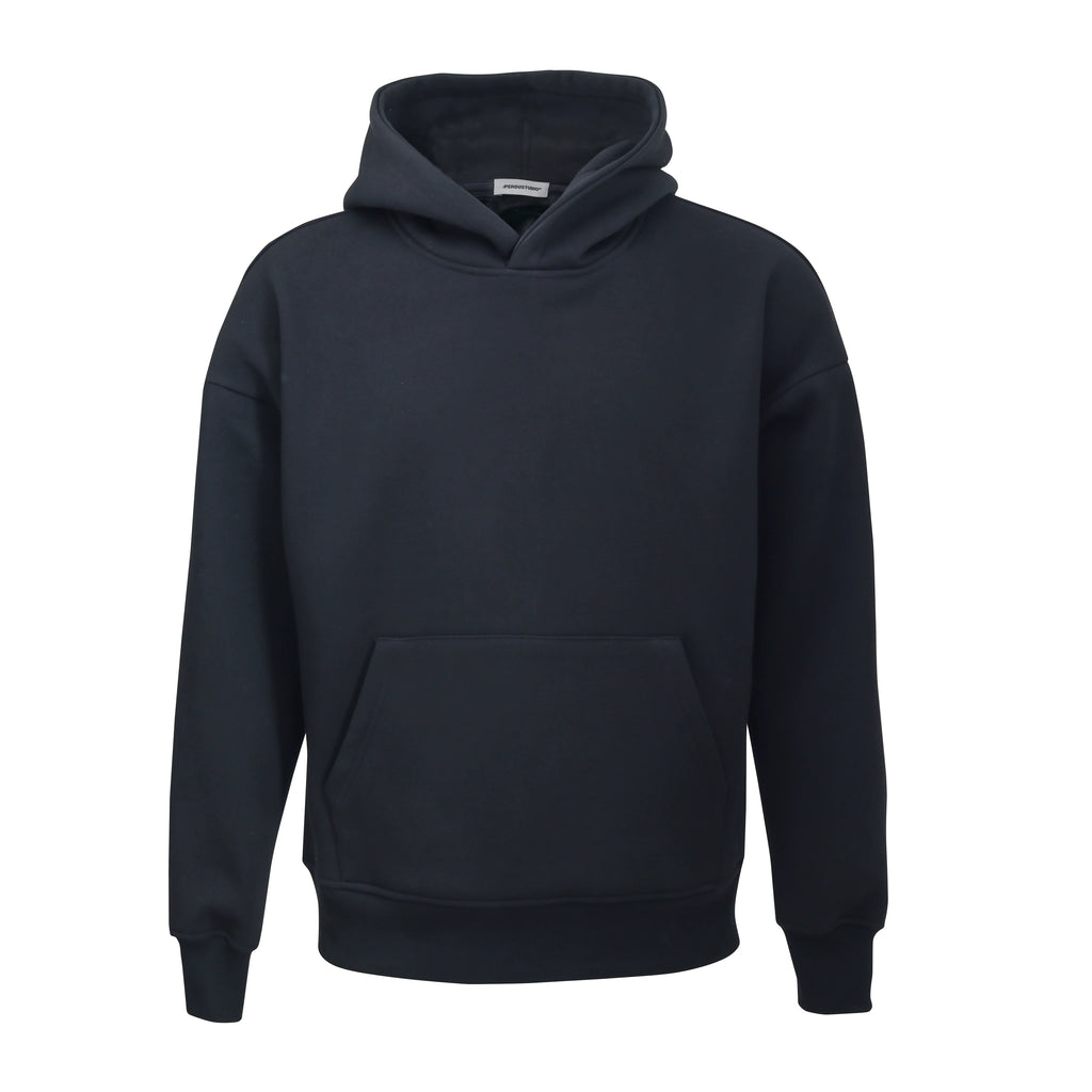 PERDU Silver Fox Fleece Loose Pullover Fleece Hooded Sweater