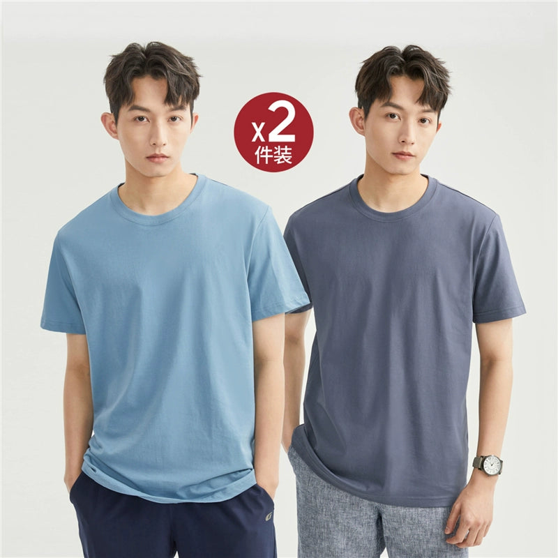 Giordano -Pack Solid Cotton Crew Neck Tee