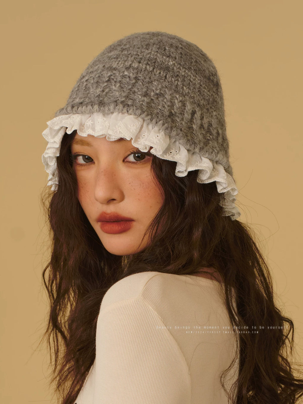 YORSOY Retro Lazy Knitted Warm Wool Hat