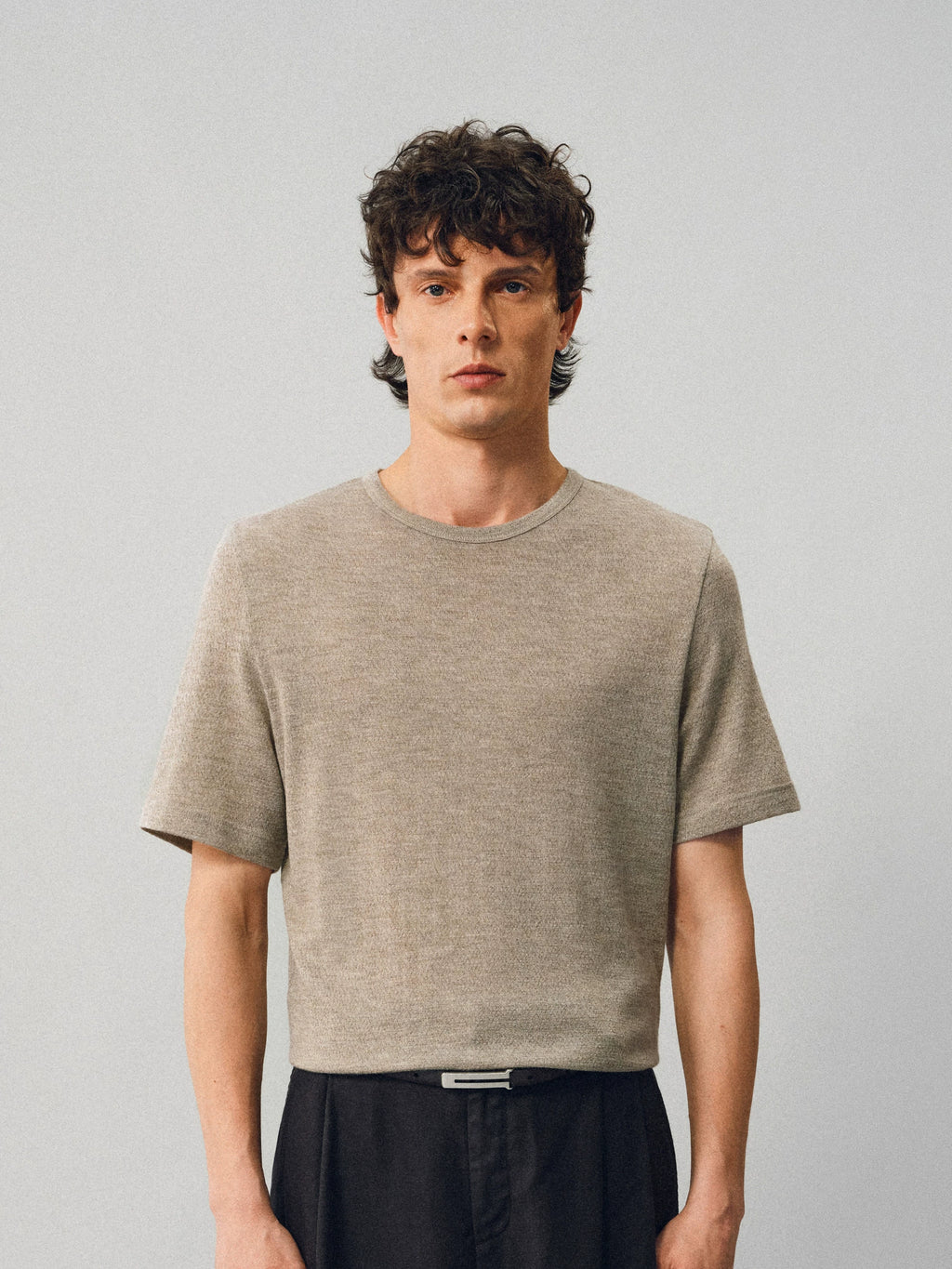 NONRADICAL Breathable Brushed Wool-Silk Crewneck Tee