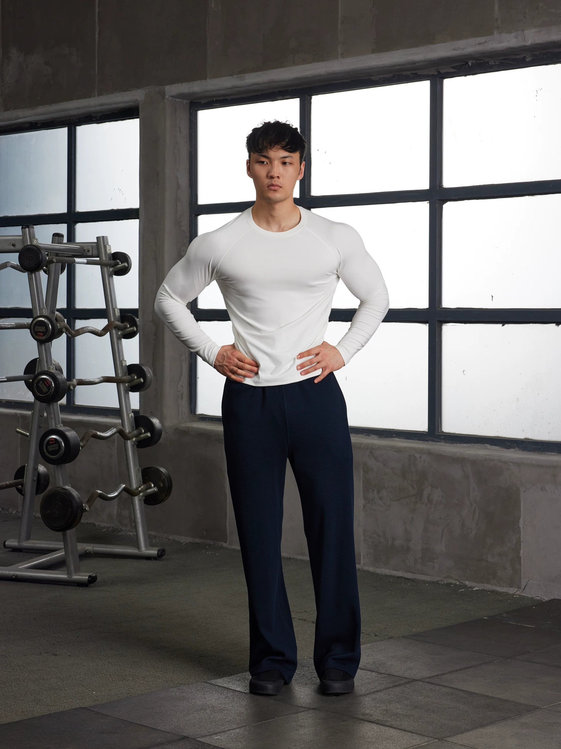 AFTERGLOW Skin-friendly Base Casual Warm Slim Long Sleeves
