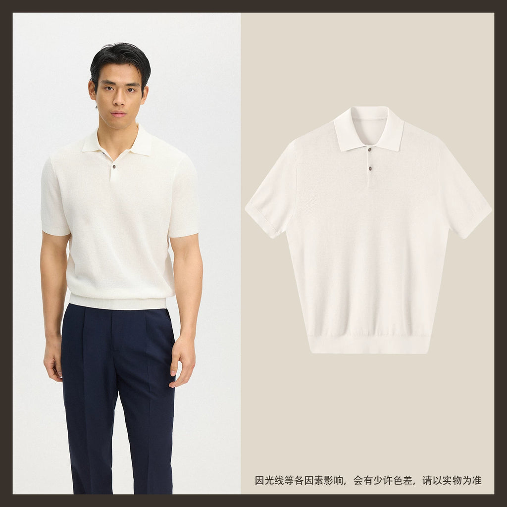CULTUM 100% Cotton Breathable Mesh Polo Shirt
