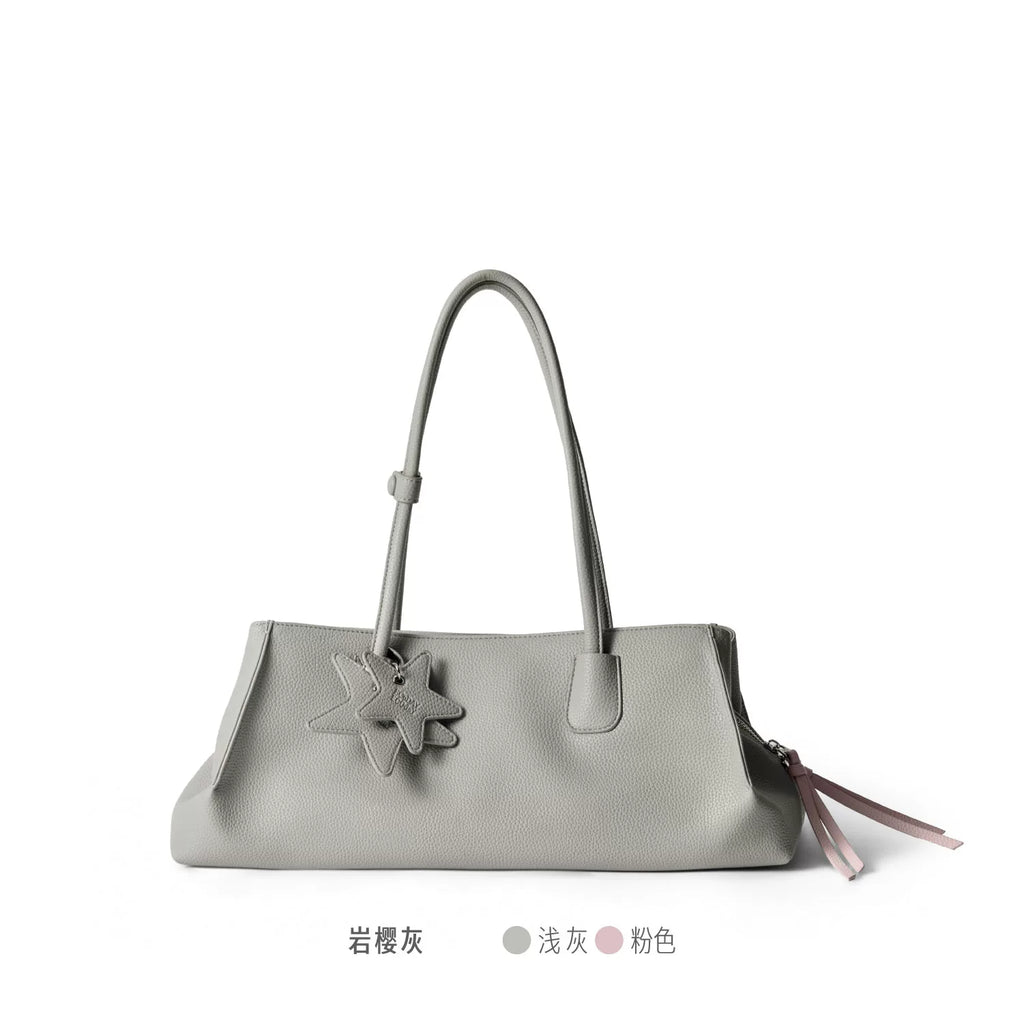ECODAY Black Faux Leather Zip-Top Crossbody Bag