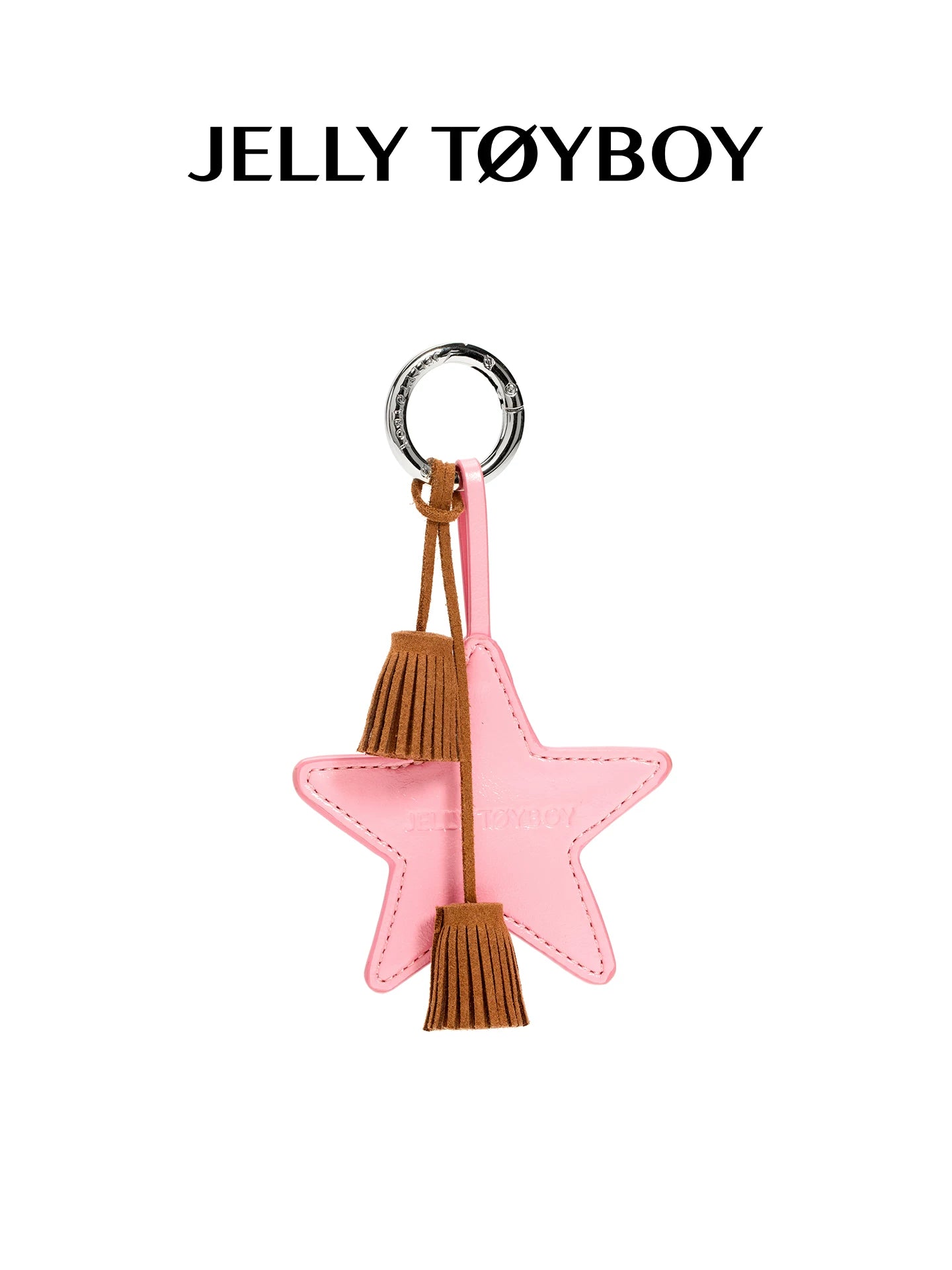 JELLY TOYBOY Brown Faux Leather Leopard Print Bag Charm