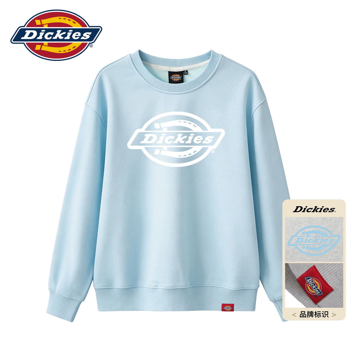 Dickies Logo Print Cotton Long-Sleeve Crewneck Sweatshirt