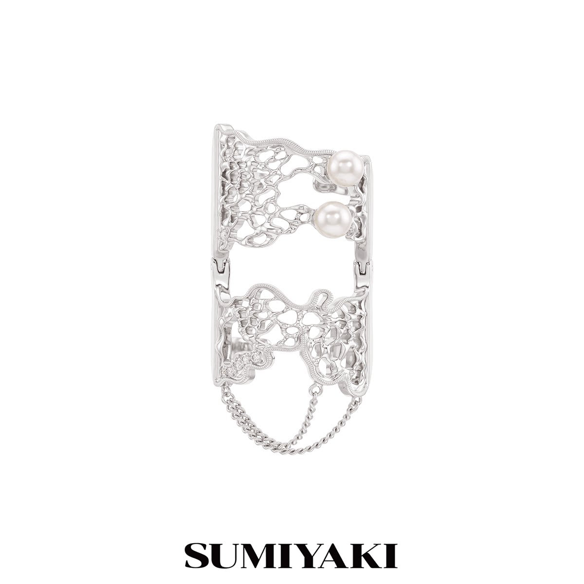 SUMIYAKI Pearl Bow Articulated Ring
