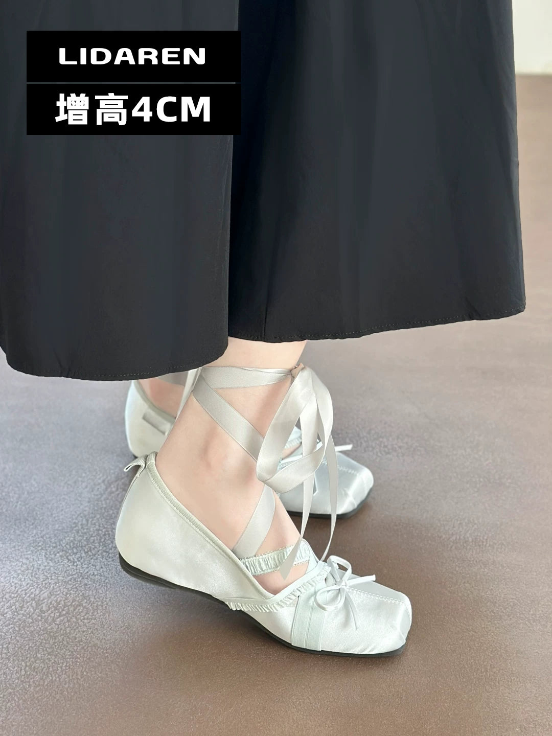 Lidaren Produced Suede Platform Square-Toe Mary Jane