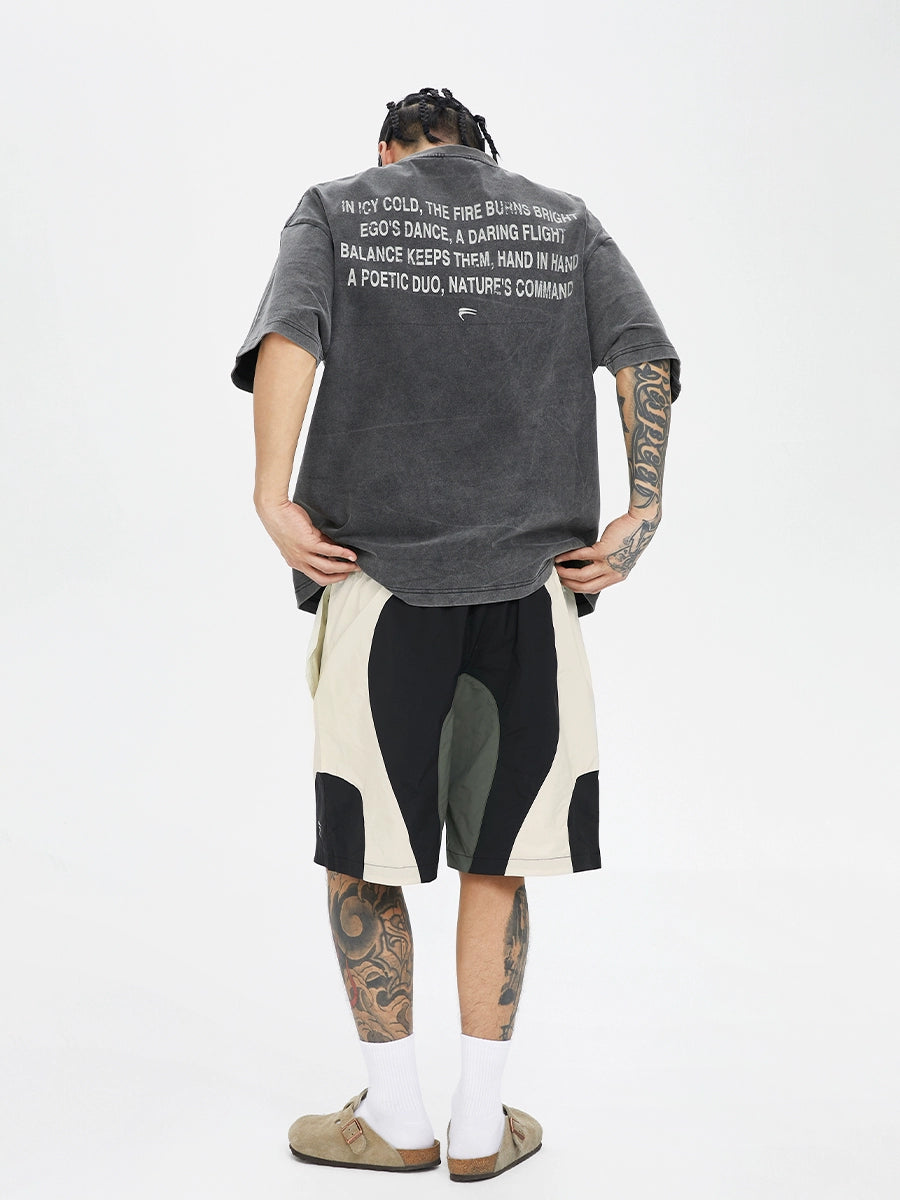 F2CE Basic Slogan Print Retro Tee
