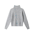 Nariele Turtleneck Soft Waxy Sweater Jacket