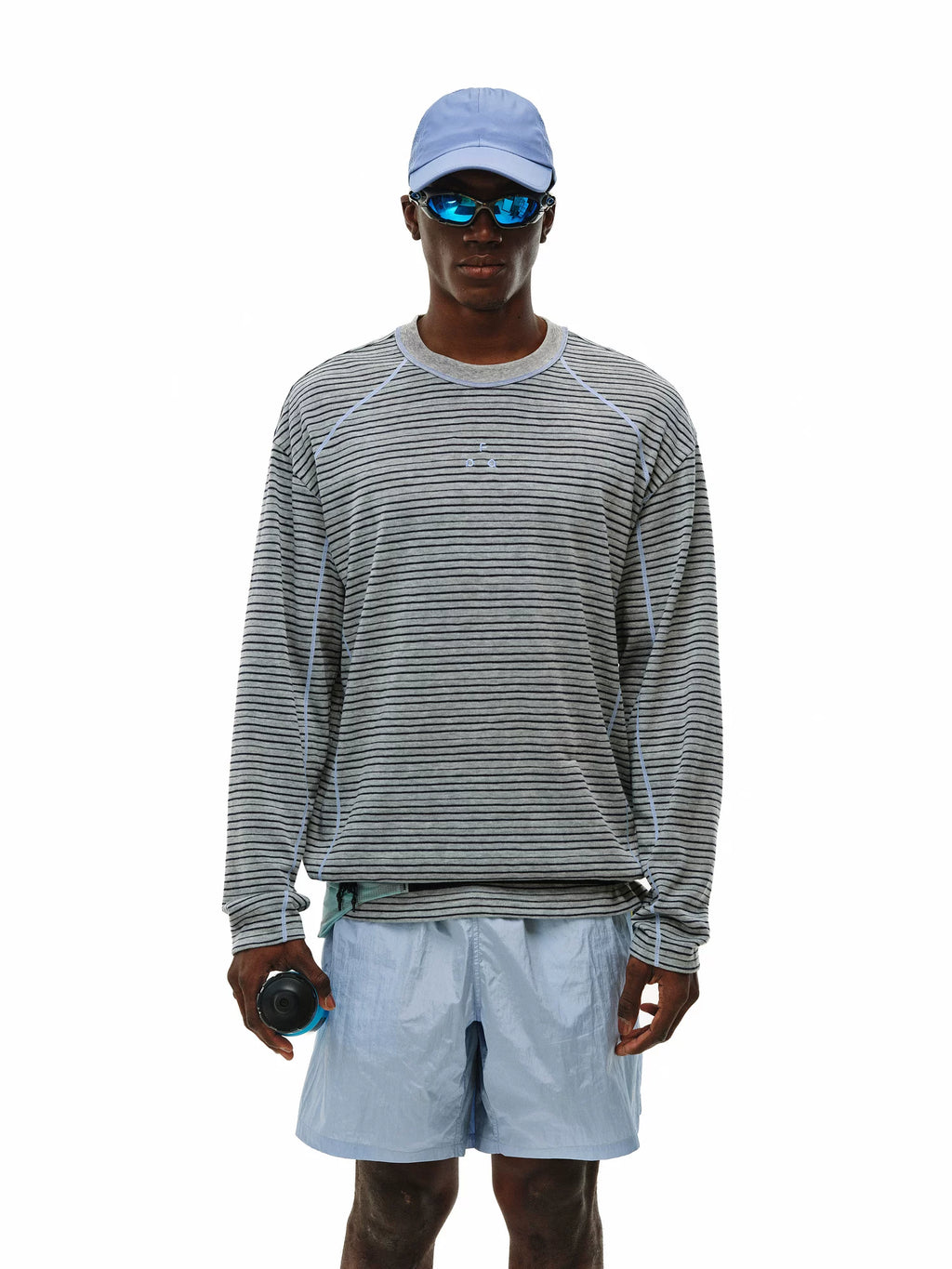 FPA Crew Neck Casual Contrast Striped Long Sleeve