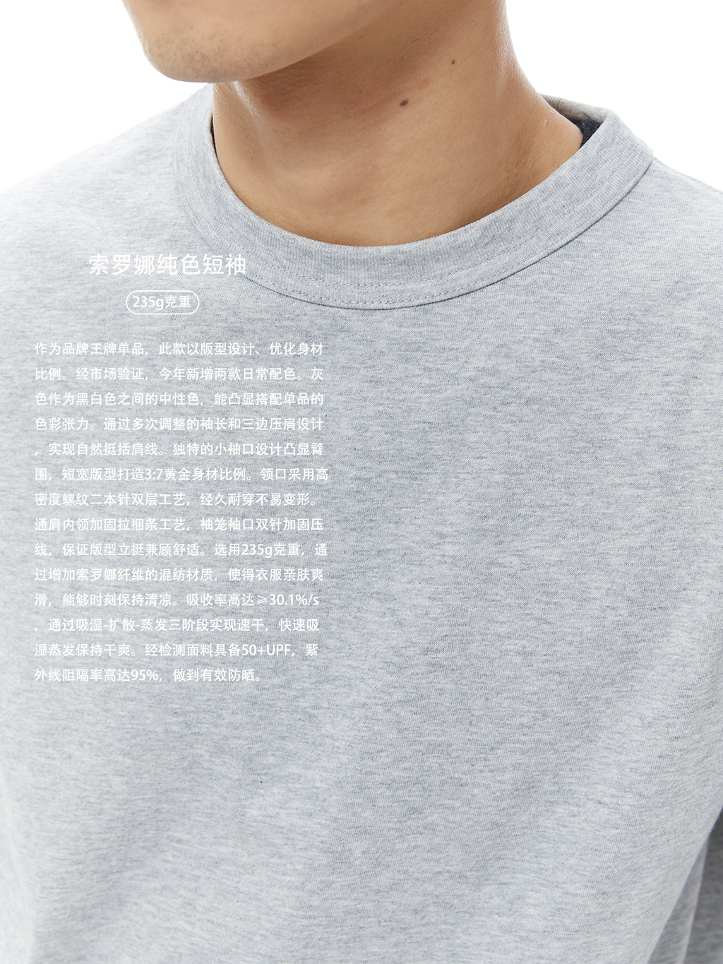 GOOD LIVEABLE Cool-Touch Slim Fit Cropped Tee