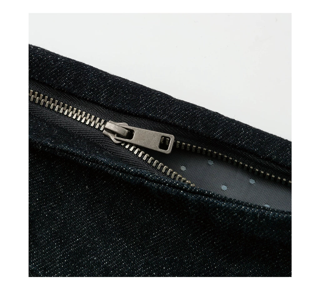 Oinimi Fun Buttonhole Embroidered Denim Fanny Pack