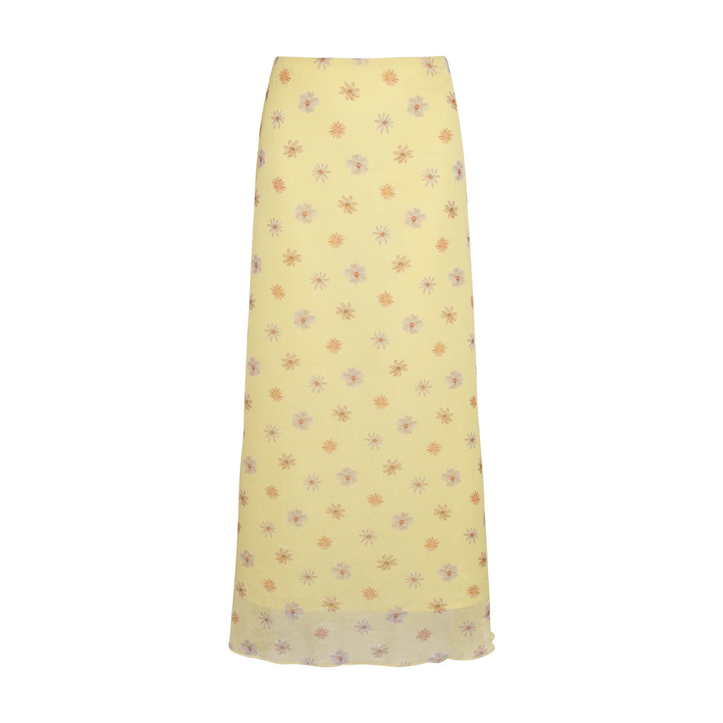 Wildberry Floral A-Line Mermaid Hem Maxi Skirt