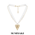 SUMIYAKI Lace Heart Pendant Necklace