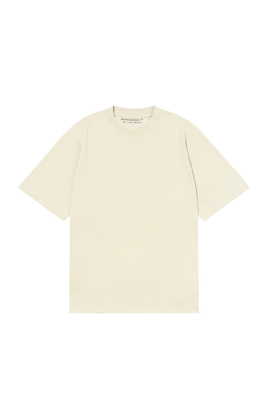 NO LOGO Small Neckline Short and Wide Casual Tee