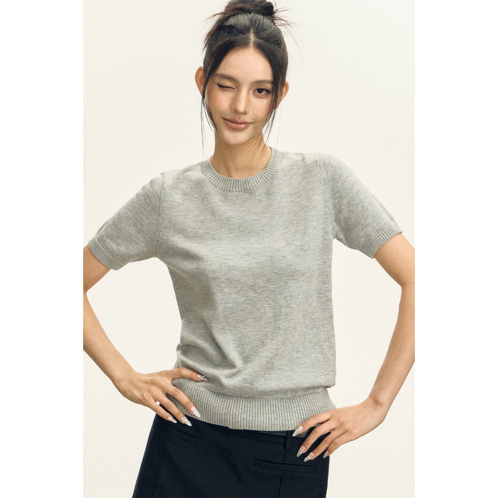 Ariseism Vintage Crew Neck Knitted Tee