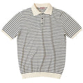 Mbbcar Navy Stripe 100% Cotton Breathable Polo Tee