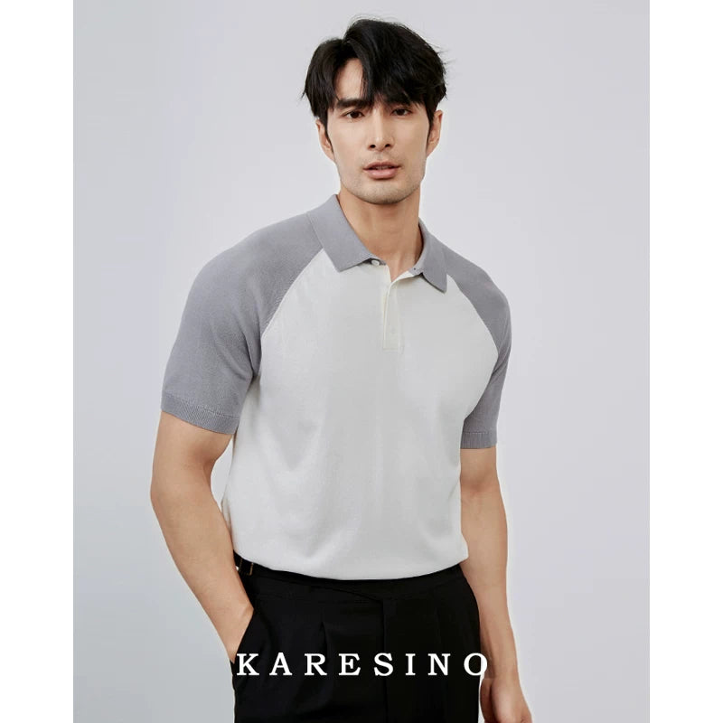 KARESINO Breathable Wrinkle-Free Slim Fit Polo Shirt