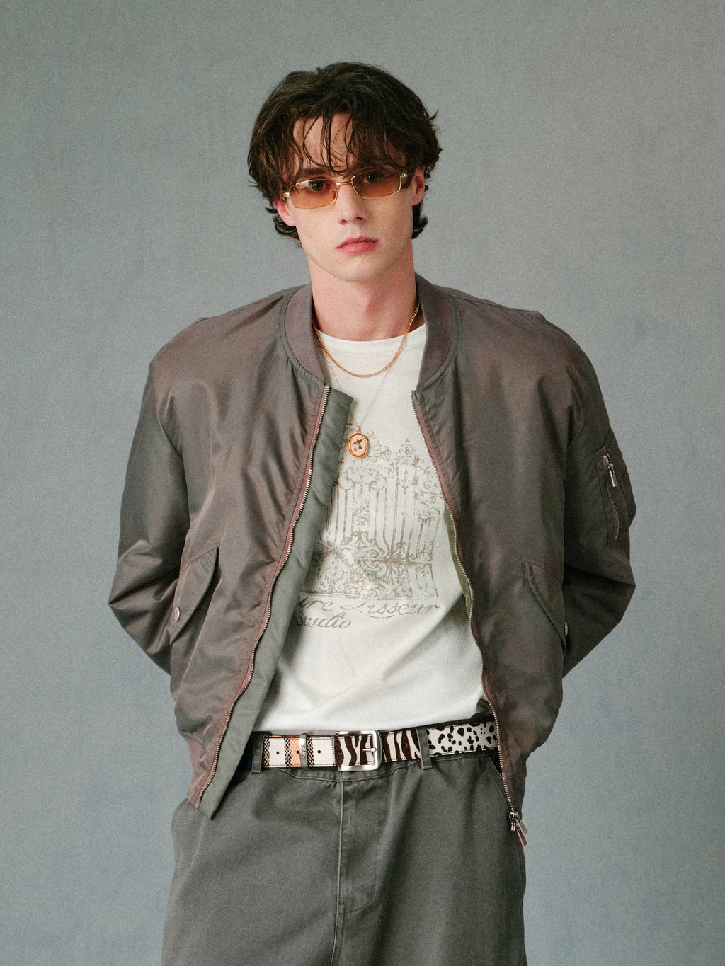 Azure Lisseur Olive 400g Waterproof Bomber Jacket