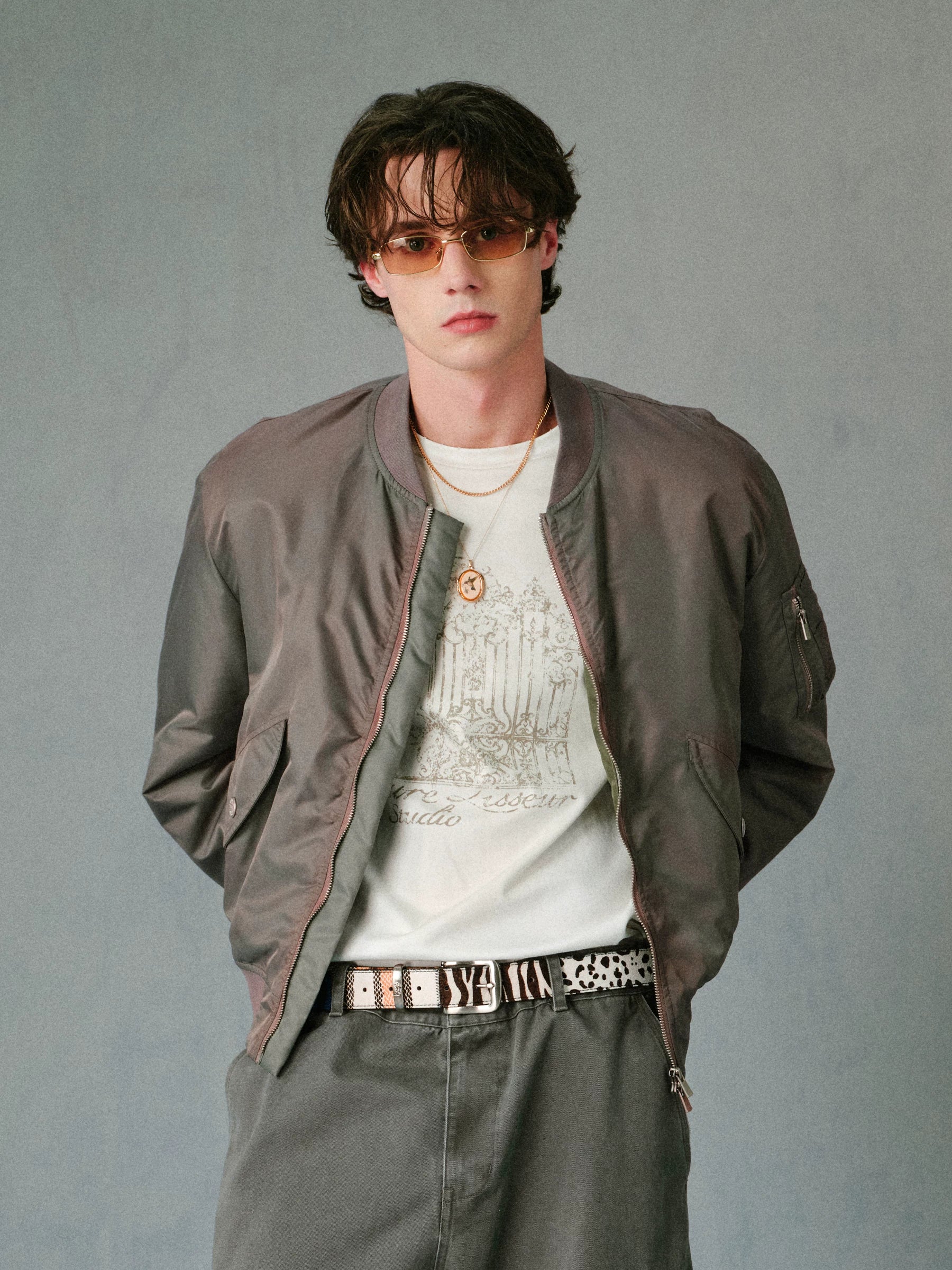Azure Lisseur Olive 400g Waterproof Bomber Jacket