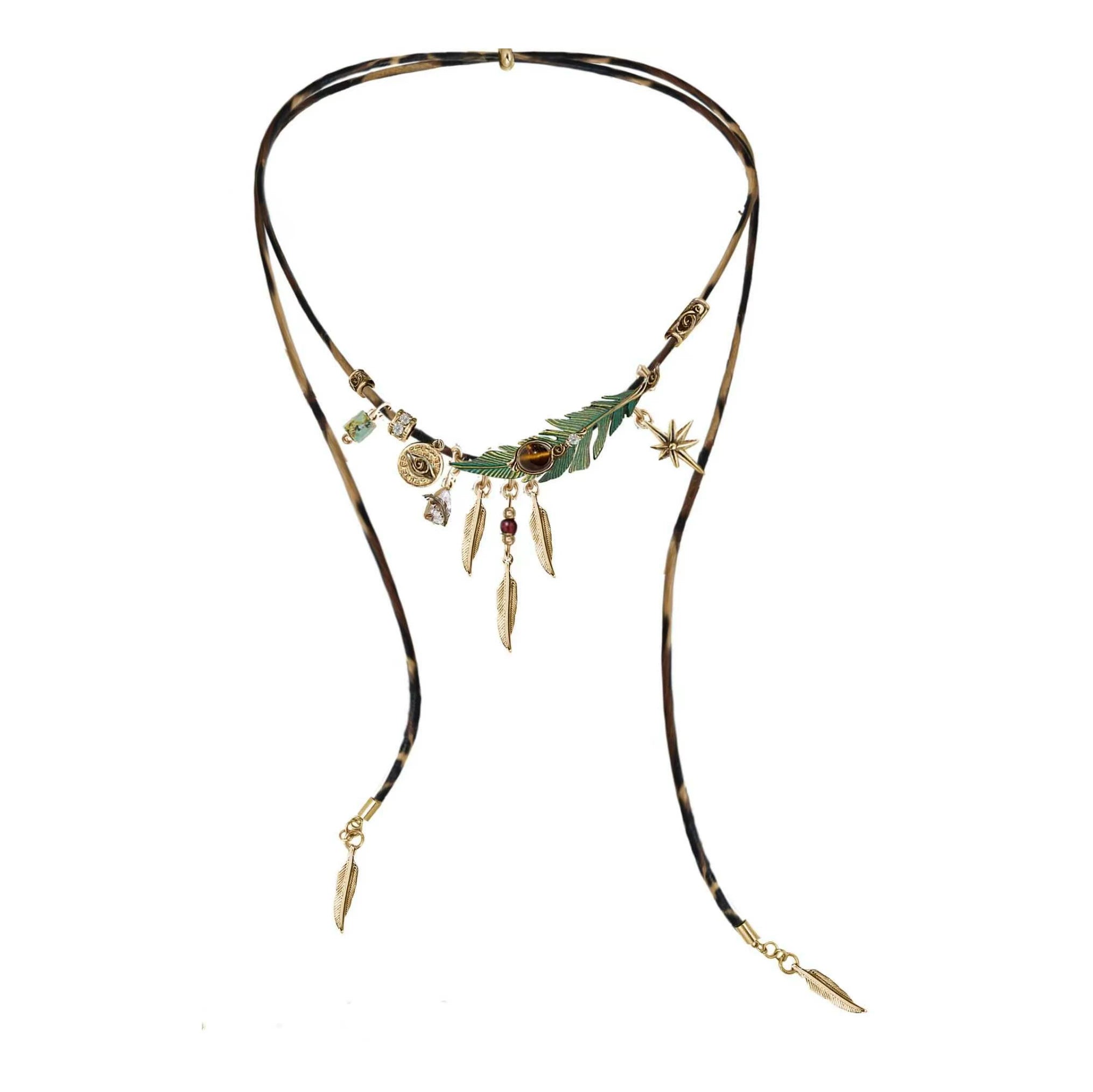 MASW Braided Rope Pendant Necklace