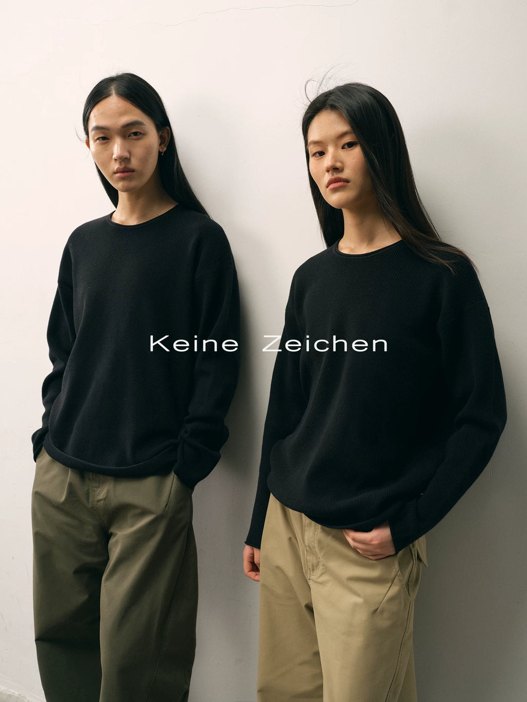 NO LOGO -Gauge Cotton Rolled-Edge Relaxed Knit Sweater