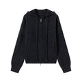 VLABMADE Slub Knit Slim Fit Zip Hoodie