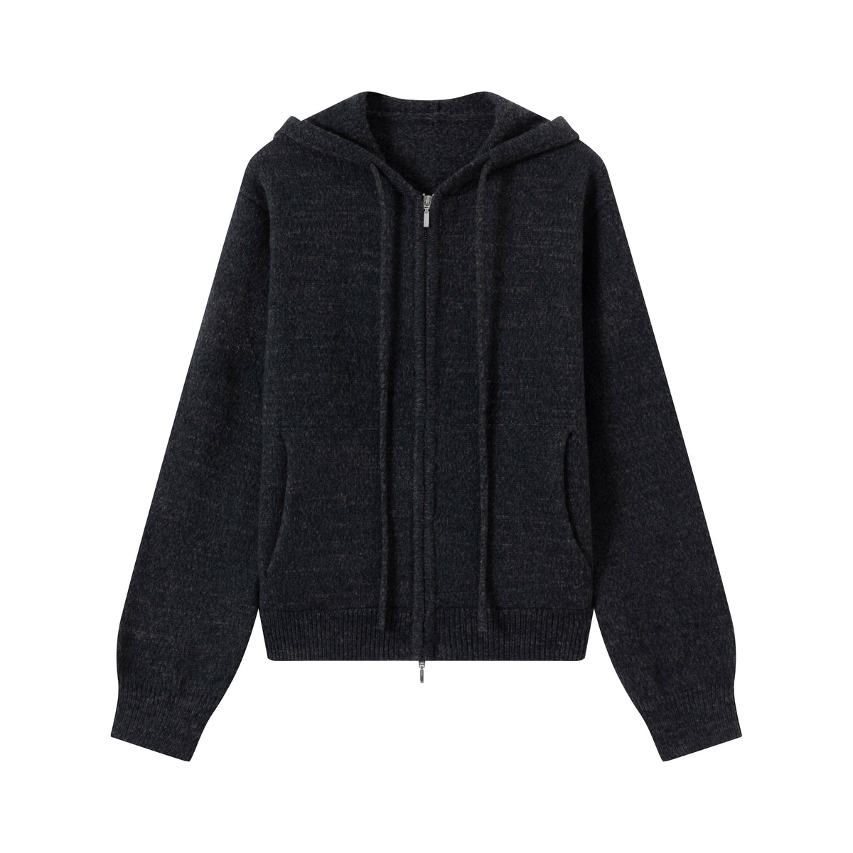 VLABMADE Slub Knit Slim Fit Zip Hoodie