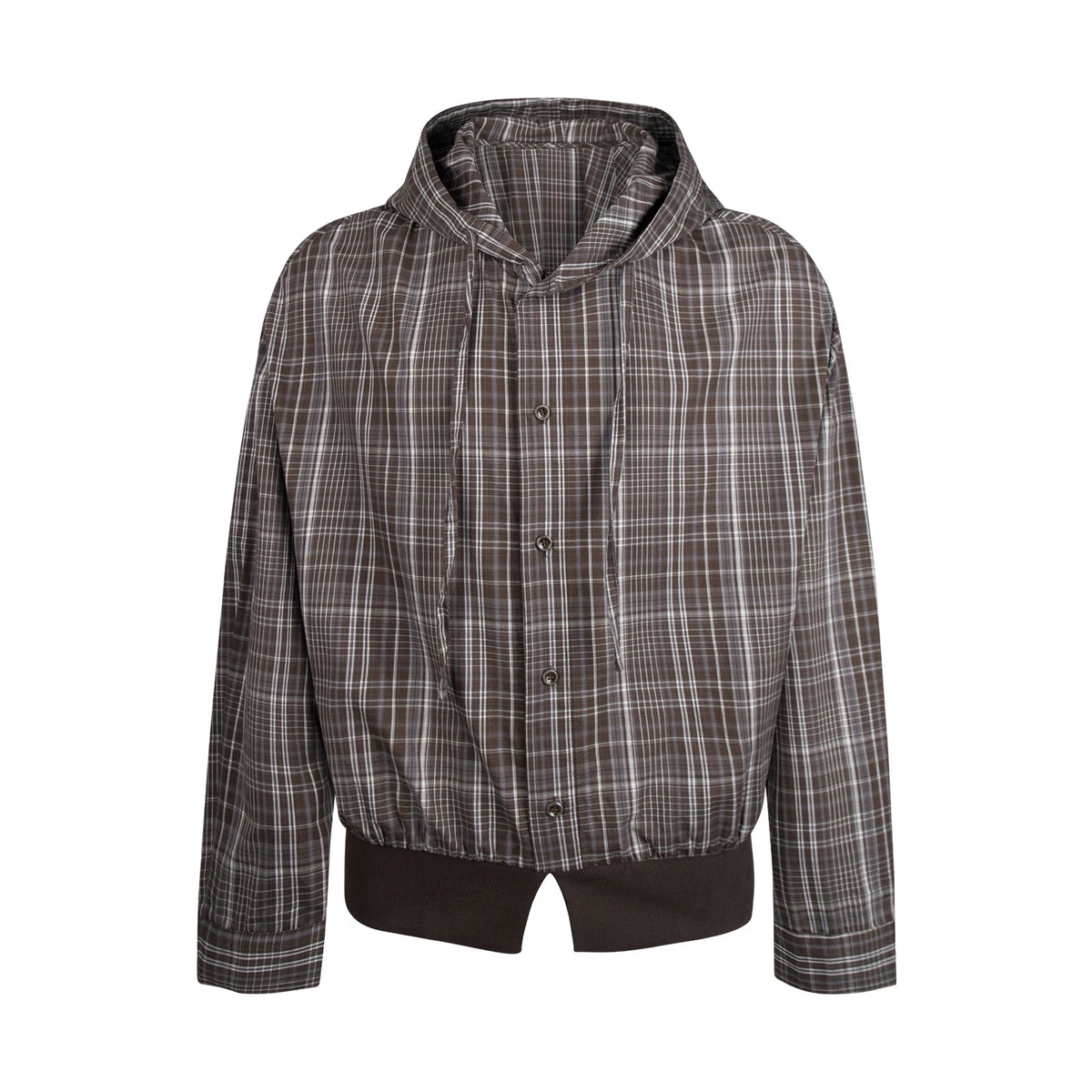 DM Tenacious Plaid Relaxed Hooded Shirt