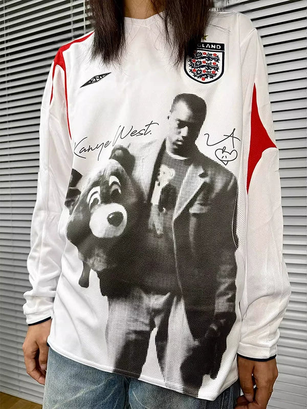 REMAKE Portrait Print Casual Jersey Tee