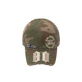 Fleamarket Vintage Camo Distressed Baseball Cap with Embroidery