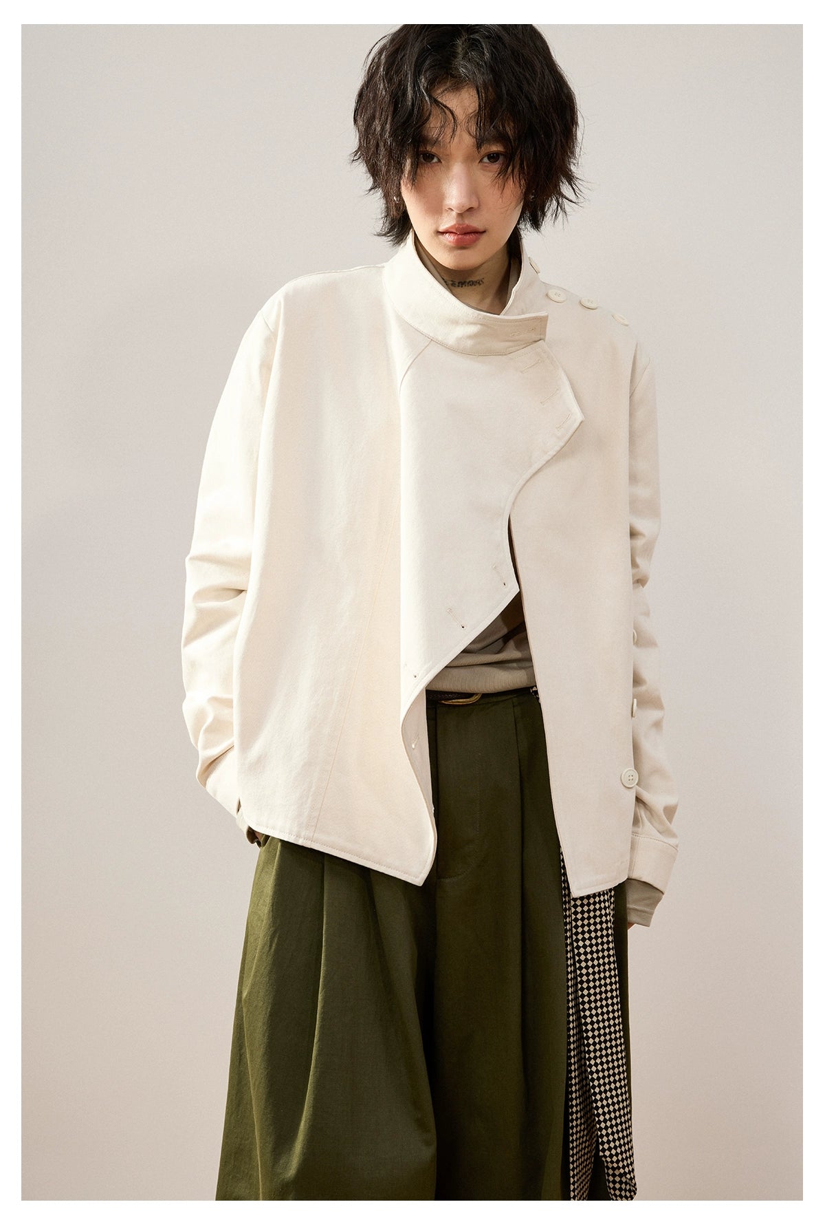 Sameuoo Vintage Irregular Design Jacket