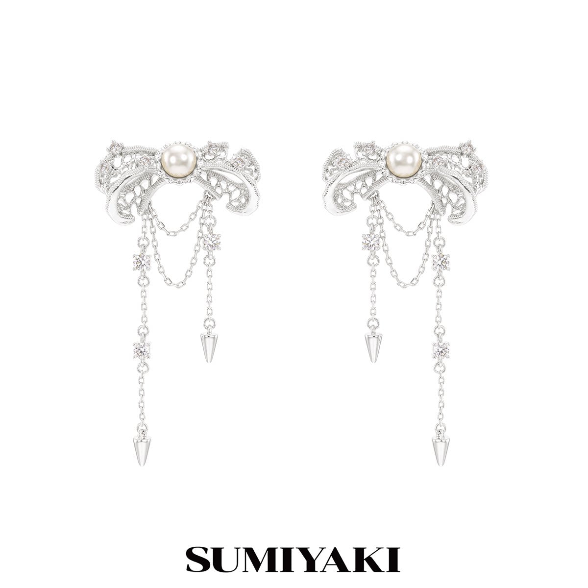 SUMIYAKI Pearl Bowknot Earrings