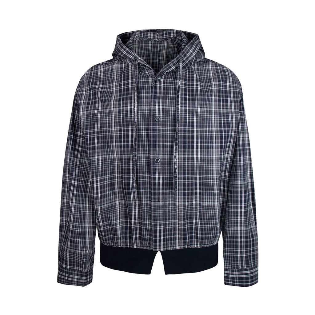 DM Tenacious Plaid Relaxed Hooded Shirt