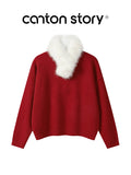 Cantonstory Versatile Crew Neck Knitted Sweater