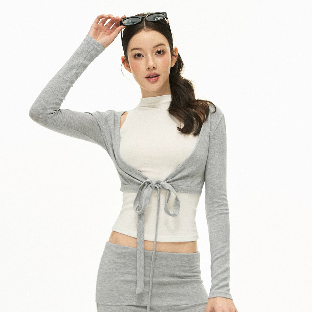 ARISEISM Cropped Ribbed Tank Top Set