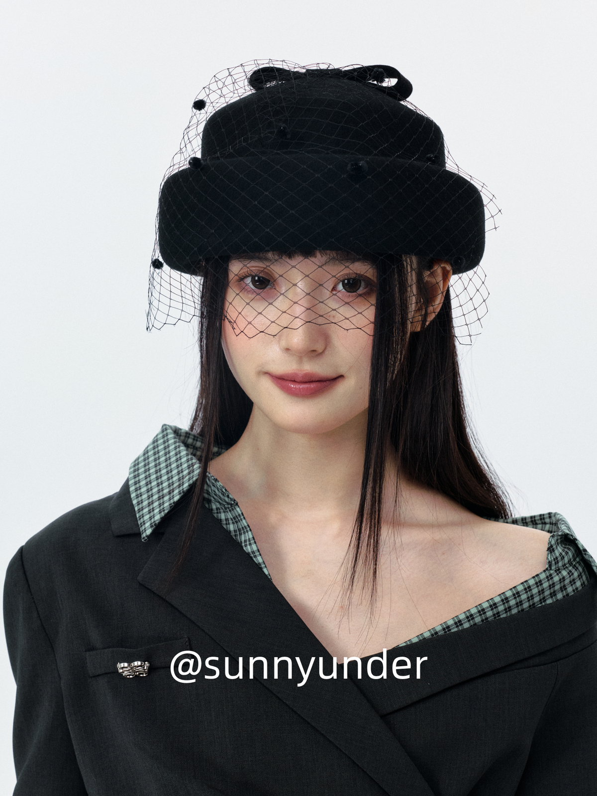 Sunnyunder Mesh Yarn Versatile Woolen Woolen Pot Hat