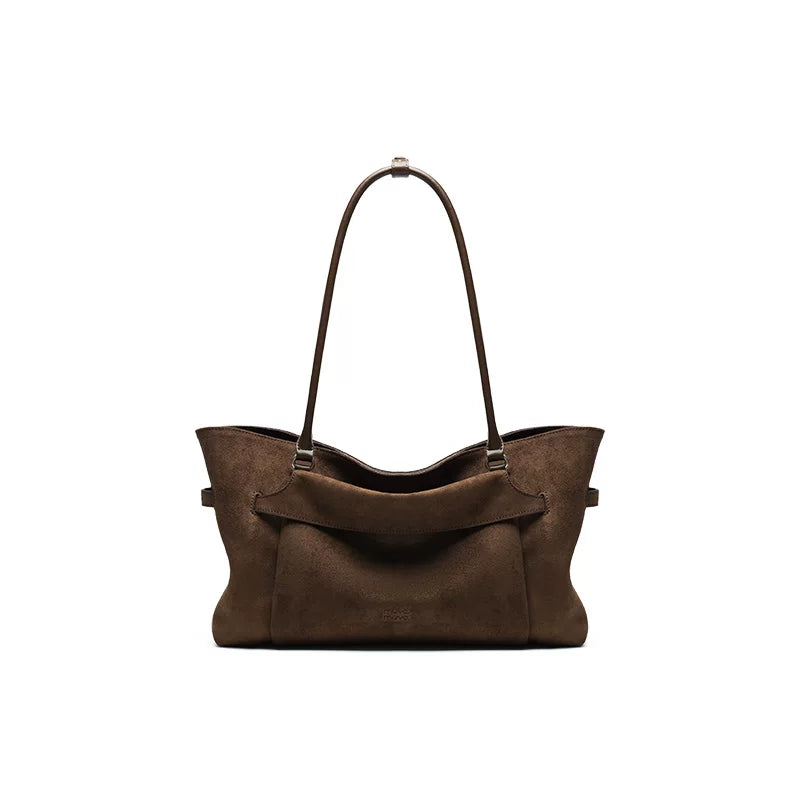 muva. Faux Leather Zip-Top Shoulder Bag