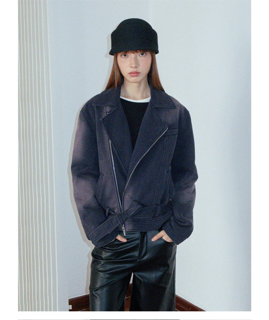FUNKYFUN Lapel Terry Jacket