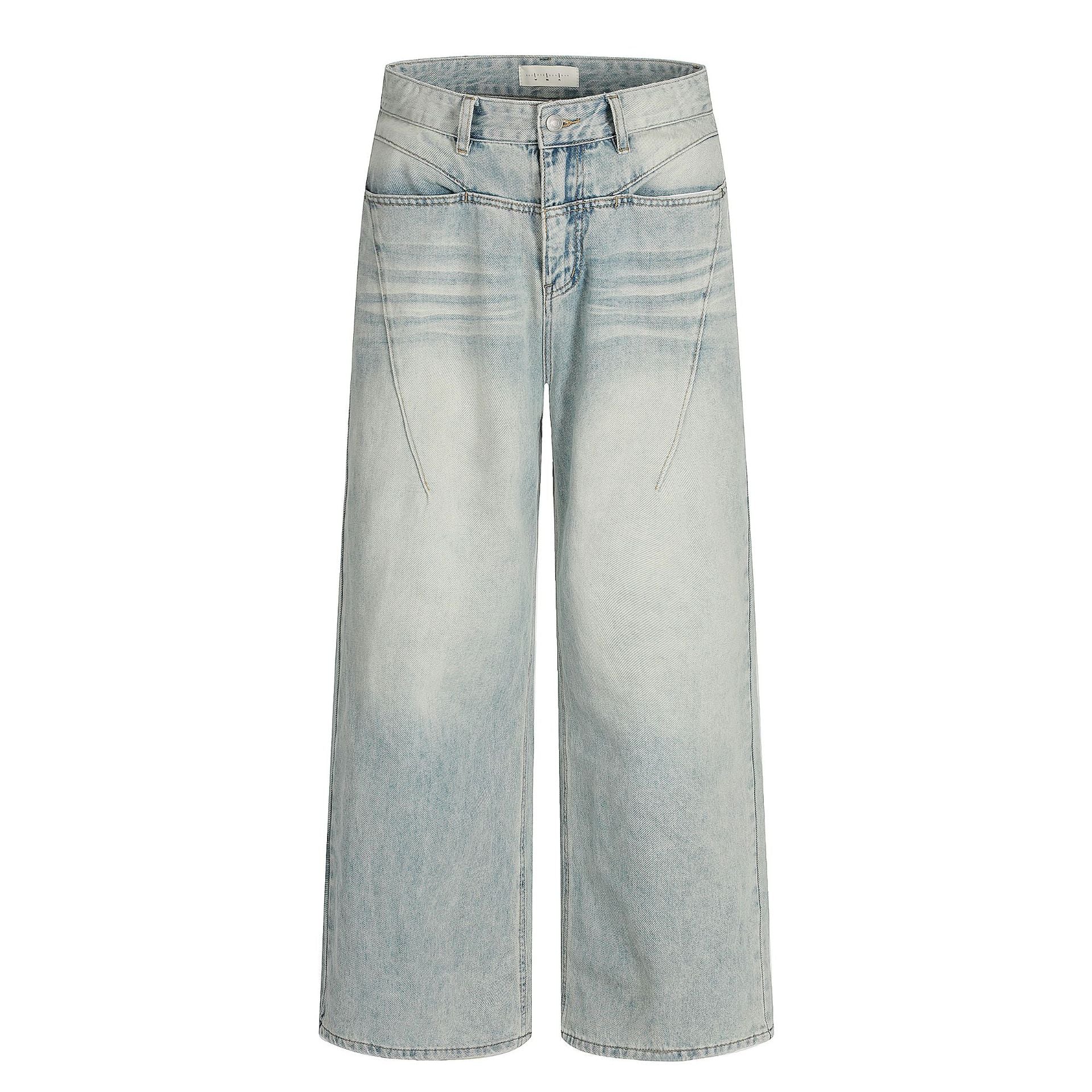11KN Retro Cat Beard Versatile Jeans