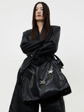 BINGBONG Large Capacity Messenger Tote Bag Single Shoulder Fringed Large Bag
