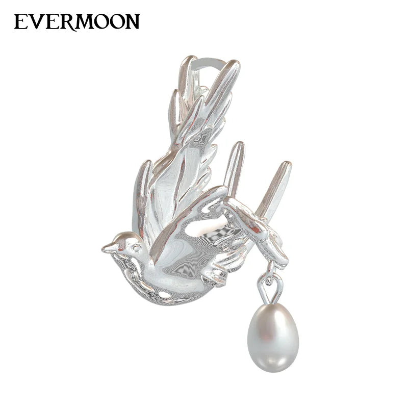 EVERMOON Night Song Freedom Sound Pearl Sterling Silver Pendant